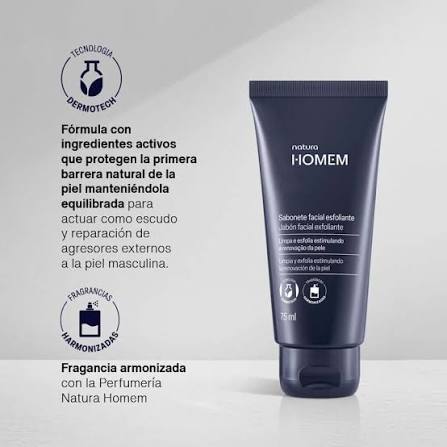 Exfoliante facial masculino